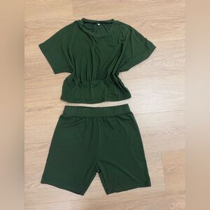 Dark Green Two-Piece Lounge Set